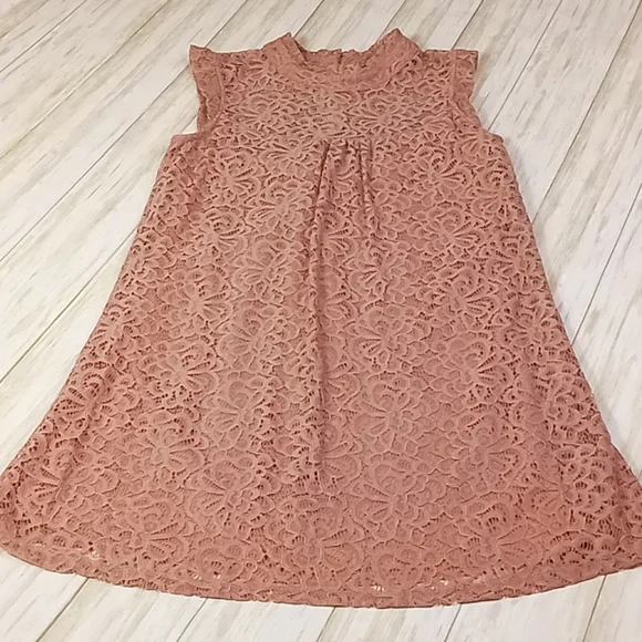 HeartSoul Lace Mini Dress Pink Size Medium - Picture 6 of 16